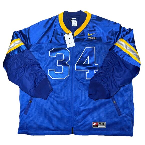 Nike x AMBUSH Football Jacket Deep Royal Blue Men’s Size XL DX6916-455 NEW - Picture 1 of 13